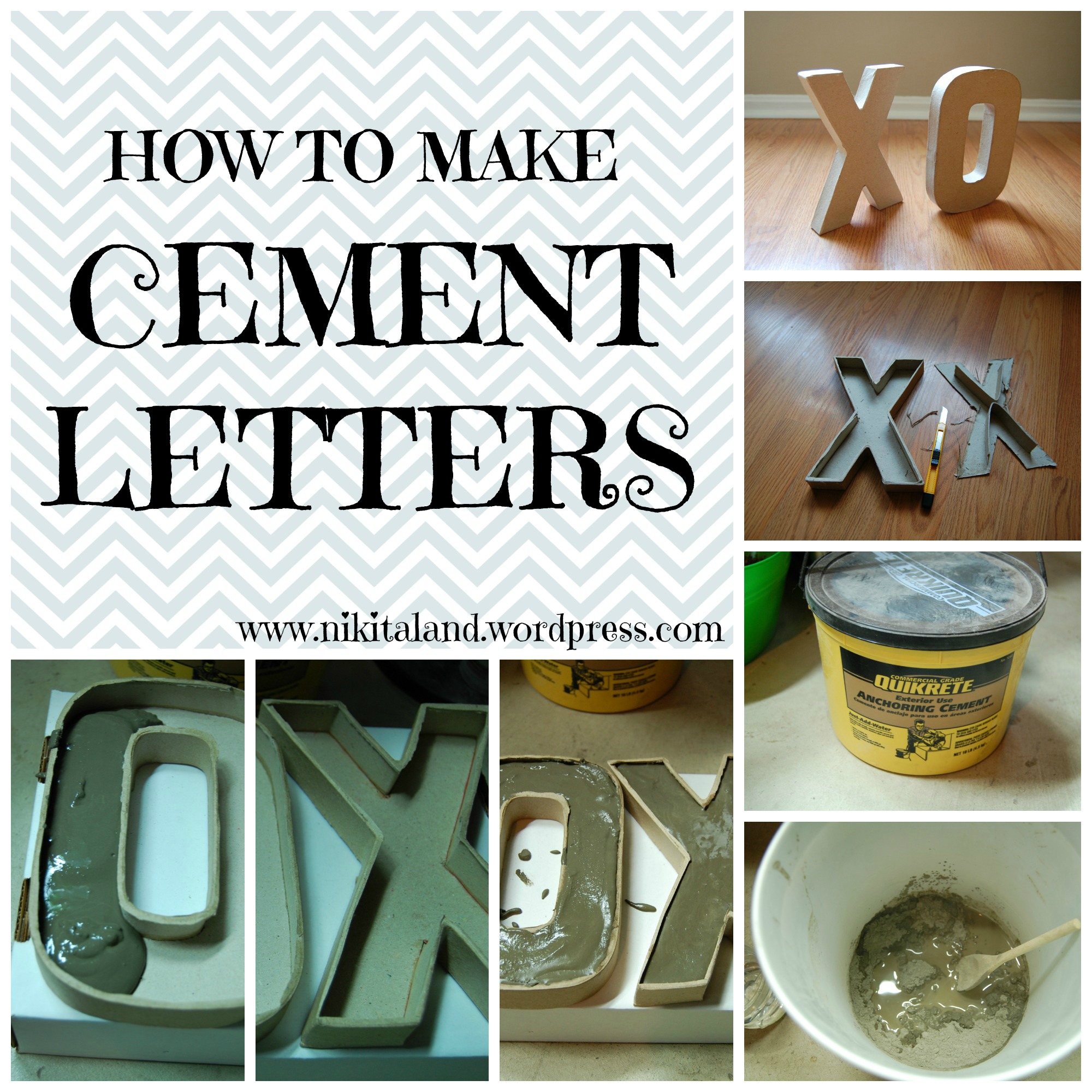 Bazinga! How to Make Cement Letters | Nikitaland