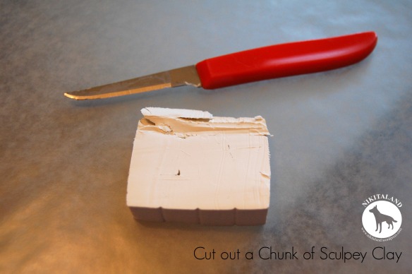 CUT OUT A CHUNK OF SCULPEY CLAY