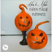 HELLO FALL! How to Make Paper Mache Pumpkins